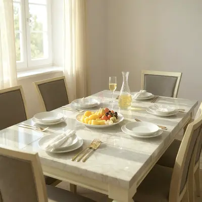 Marble Dining Table for 6