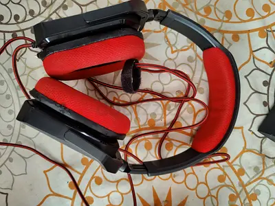 Comfortable Red Over-Ear Headphones