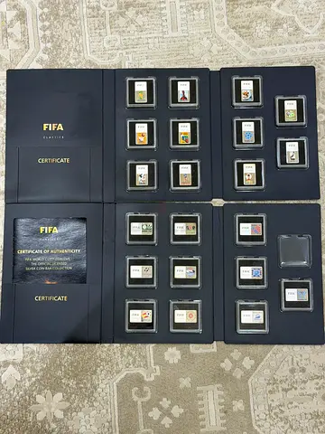 21 silver coins from SAMOA 🇼🇸 FIFA WORLD CUP 4,500 AED mint
