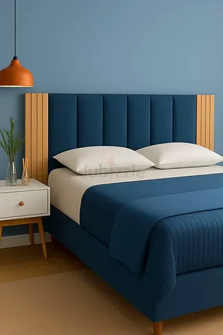Stylish Bed with Chic Headboard for sale