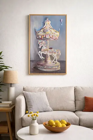 Carousel Horse – Hand painted Art | Oil on Board | 40×60 cm