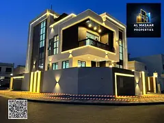 Villa in Al Zahia area, 4 master bedrooms, freehold ownership for all nationalities, 3500 sq ft