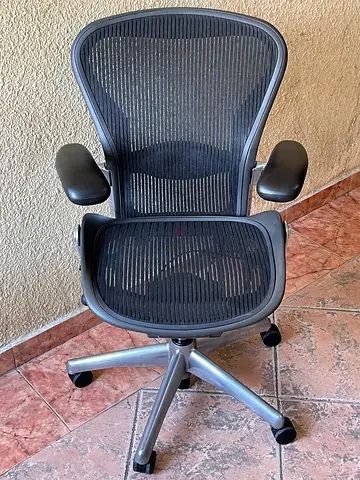 Herman Miller Aeron Classic Office Chair fully loaded with Chrome Base size B