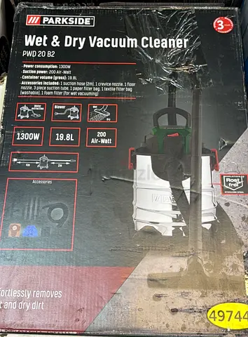 Parkside Wet  Dry Vacuum Cleaner PWD 20 B2 for Effortless Cleaning