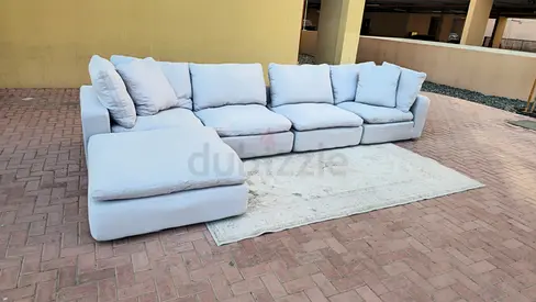 5_ pieces Modular The Loom Collection Sofa with footstool