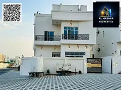 Seize the opportunity and own a luxurious villa with a rooftop terrace in Ajman. First occupancy, fr