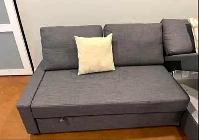 Comfortable Gray Sofa Bed with Storage