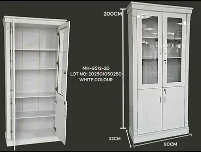 Elegant White Display Cabinet - Spacious and Stylish