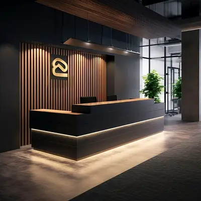 Stylish hotel reception