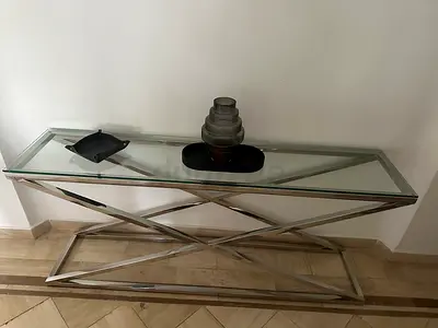 Modern Glass Console Table plus mirror with Stylish Base from 2xl