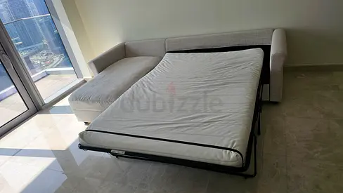 Gronlid L shape sofa bed with mattress