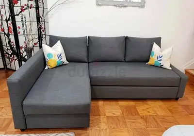 Ikea L Shape Sofa cum bed with big storage in L