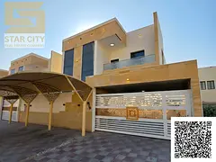 Luxury villa for rent in Al Yasmin, 5 master bedrooms, modern design, price 110k, very prime locatio