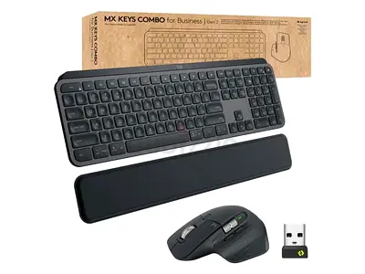 Logitech MX Keys Combo for Business - Wireless Keyboard and Mouse Set