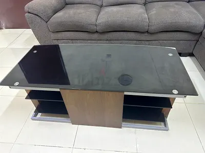 Stylish Glass-Top Coffee Table with Storage