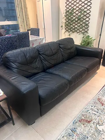 Ikea Leather sofa 3 seater