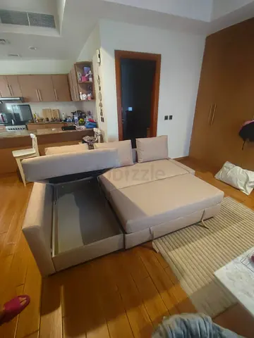 Ikea L Shape Sofa cum bed with big storage in L , and You can fix the L left and right any side