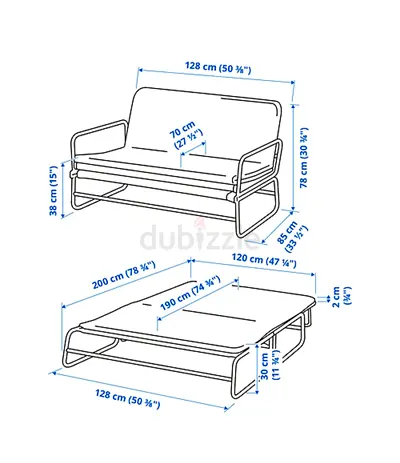 Comfortable 2-in-1 Sofa Bed for Relaxation