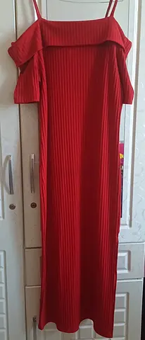 Stylish Red Off-Shoulder Dress
