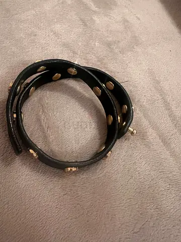 Stylish Leather Bracelet with Metallic Studs - Tory Burch