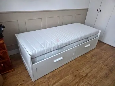 Ikea White Brimines Daybed with Ikea mattress