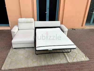 Ikea lidhult L shape sofa bed with mattress