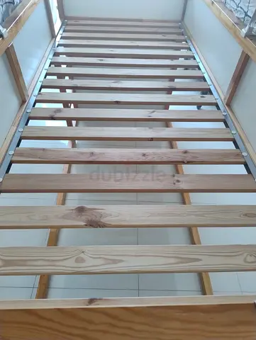 Sturdy Bunk Kids Wooden Bed Frame with Slats