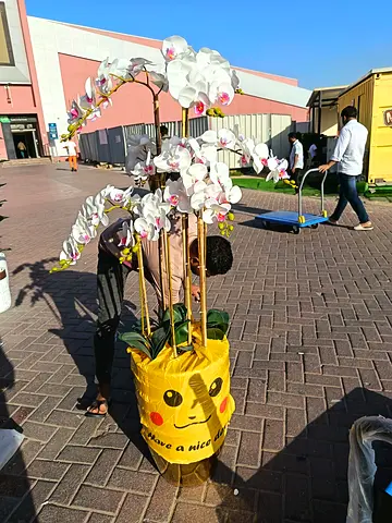 Beautiful Artificial Orchid Plant in Decorative Pot