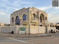 Luxury corner villa for sale in Al Zahia, 4 stone facades, private pool, high-end finishing, furnish