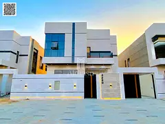 For sale: A luxurious modern villa with a full stone facade, a modern swimming pool, high-end finish
