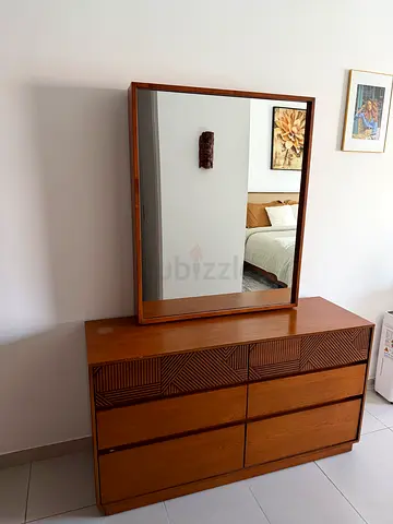 Solid Wood Dresser with Mirror