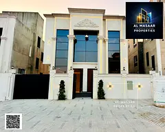 A luxurious villa for sale, combining elegance, comfort, and an ideal location in one of Ajman's