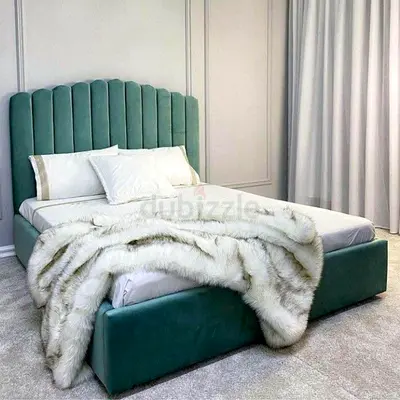 Stylish and Comfortable Bed with Plush Headboard