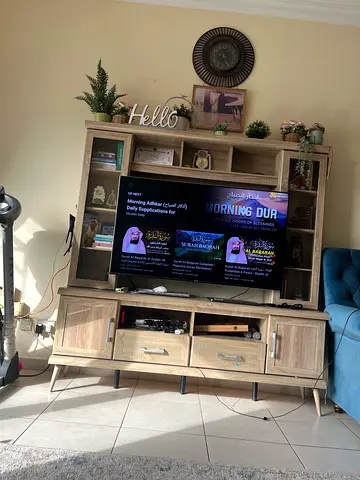 Beautiful and Functional Wooden Entertainment Center