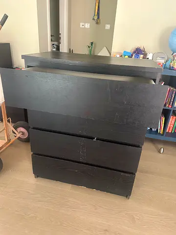 Sturdy Black Wooden dresser