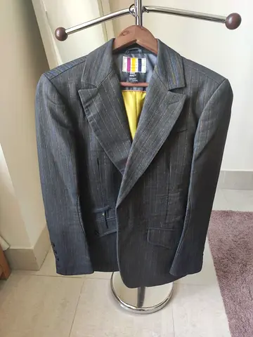 Diesel Mens Blazer Metal Thread Stitching Italy