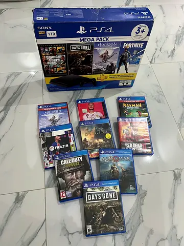 PS4 Sony Play station 4 -  1 TB with 9 premium games