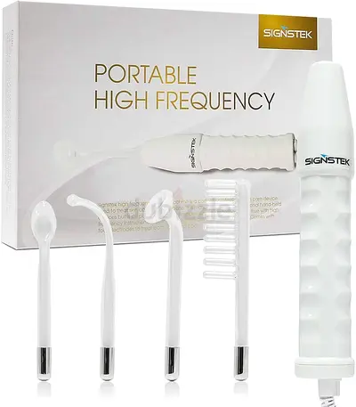 High-frequency facial treatment for wrinkles, acne, and