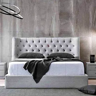 Elegant Modern Bed with Chic Upholstery