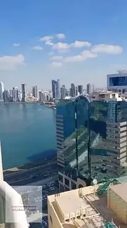 Two bedrooms and a living room with parking, located in Al Qasba, Najmat Al Qanat Tower