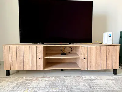 Tv Stands in Light Wood ( 75 inch compatible)
