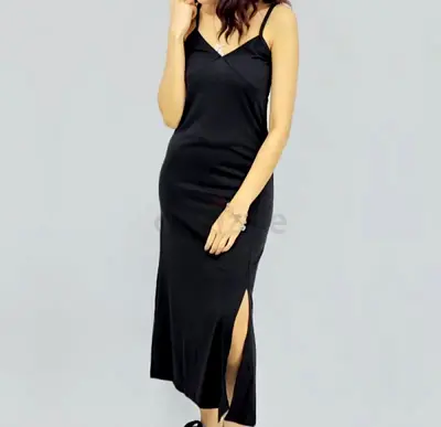 Elegant Black Slip Dress