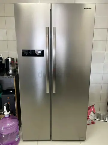 PANASONIC Latest model Side by side fridge with freezer Stainless steel body