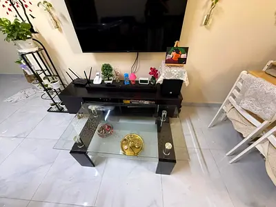 TV stand wooden with storages price reduce