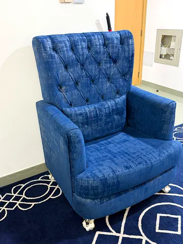 Comfortable Blue Velvet Chair