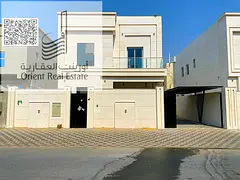 Villa for sale in Ajman, Al Zahia area. The villa consists of 5 master bedrooms, a majlis, a hall, a