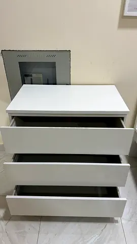 Chest of 3 drawers, white, 80x78 cm