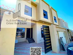 Villa for sale in Ajman, Al Yasmin area. The villa consists of 3 master bedrooms, a majlis (formal s