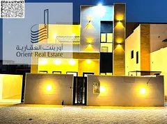 Villa for sale in Ajman, Al Helio 2 area - 4 master bedrooms, majlis + hall with maid's room, fr