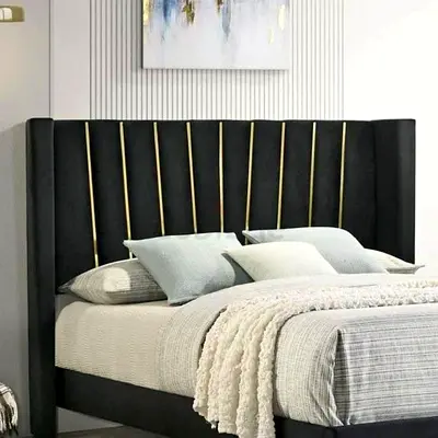 Modern Upholstered Bed with Chic Headboard